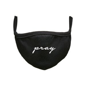 Mr. Tee Pray Wording Face Mask black - UNI