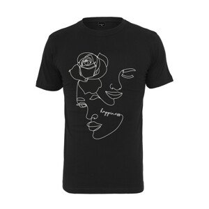 Mr. Tee Ladies One Line Rose Tee black - L