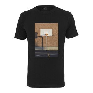 Mr. Tee Pizza Basketball Court Tee black - S