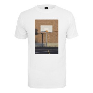 Mr. Tee Pizza Basketball Court Tee white - S