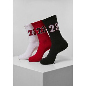 Mr. Tee 23 Socks 3-Pack white/black/red - 35–38