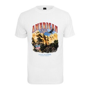 Mr. Tee American Life Mount Roushmore Tee white - L