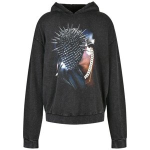 Mr. Tee Thorned Mask Oversize Hoody black acid washed - M