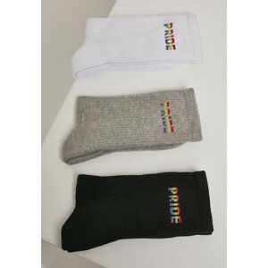 Mr. Tee Pride Socks 3-Pack wht/gry/blk - 47–50