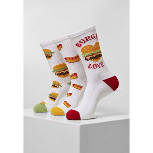 Mr. Tee Burger Hot Dog Socks 3-Pack white - 39–42
