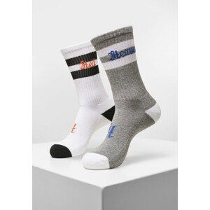 Mr. Tee Heaven Hell Socks 2-Pack grey/white - 35–38