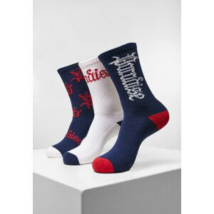 Mr. Tee Paradise Socks 3-Pack navy/white/red - 35–38
