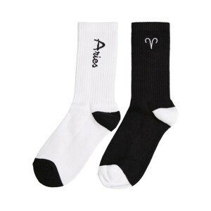 Mr. Tee Zodiac Socks 2-Pack black/white aries - 35–38