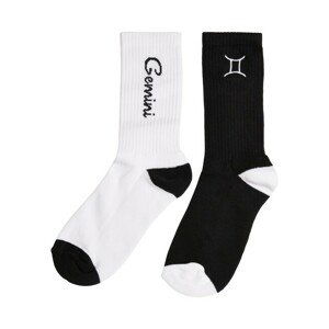 Mr. Tee Zodiac Socks 2-Pack black/white gemini - 39–42