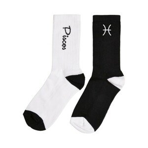 Mr. Tee Zodiac Socks 2-Pack black/white pisces - 47–50