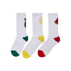 Mr. Tee Fancy Fruit Socks 3-Pack white/multicolor - 39–42