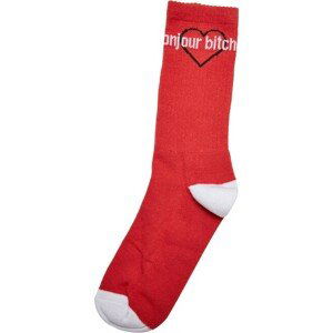 Mr. Tee Bonjour Bitches Socks 3-Pack black/white/red - 39–42