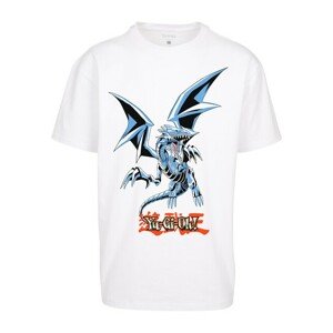 Mr. Tee Yu-Ghi-Oh Blue Eyes White Dragon Heavy Oversize Tee white - L