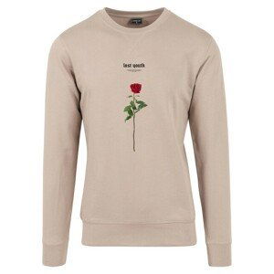 Mr. Tee Lost Youth Rose Crewneck darksand - S