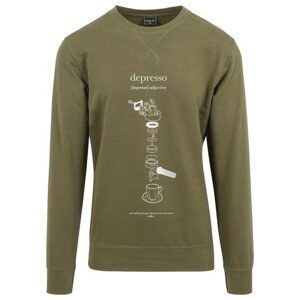 Mr. Tee Depresso Crewneck olive - L