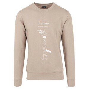 Mr. Tee Depresso Crewneck darksand - M