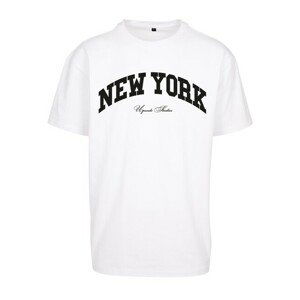 Mr. Tee New York College Oversize Tee white - S