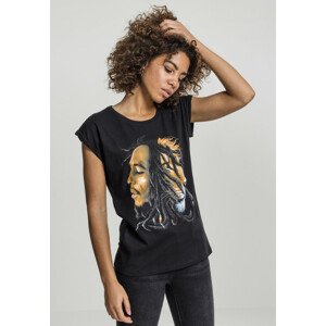 Mr. Tee Ladies Bob Marley Lion Face Tee black - L