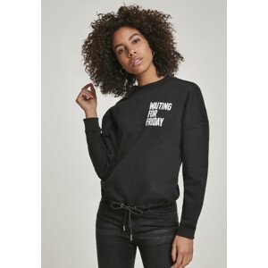 Mr. Tee Ladies Waiting For Friday Crewneck black - XS