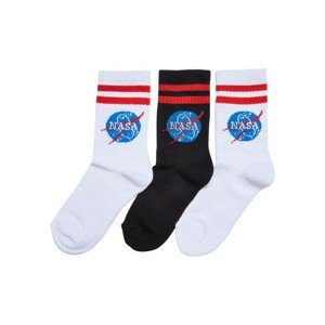 Mr. Tee NASA Insignia Socks Kids 3-Pack white/black - 39–42