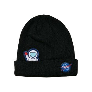 Mr. Tee NASA Embroidery Beanie Kids black - S/M