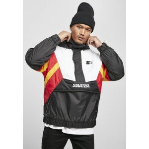 Starter Color Block Half Zip Retro Jacket black/wht/starter red/golden - L