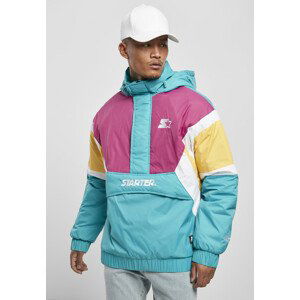 Starter Color Block Half Zip Retro Jacket lake blue/s pnk/by/wht - M