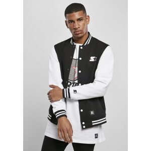 Starter College Fleece Jacket black/white - L