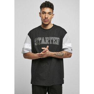 Starter Throwback Tee black/heathergrey/white - L