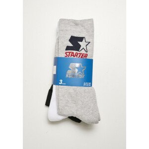 Starter Crew Socks heathergrey/black/white - 39–42