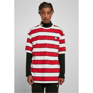 Starter Block Stripes Tee cityred/white/black - M