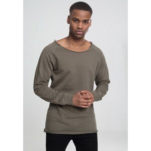 Urban Classics Long Open Edge Terry Crewneck olive - M