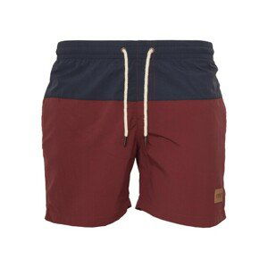 Urban Classics Block Swim Shorts nvy/burgundy - 5XL