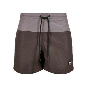 Urban Classics Block Swim Shorts blackbird/asphalt - XS