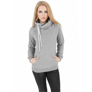 Urban Classics Ladies Raglan High Neck Hoody grey - XS