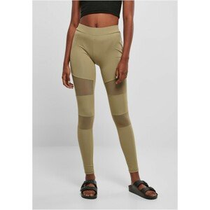 Urban Classics Ladies Tech Mesh Leggings khaki - 4XL