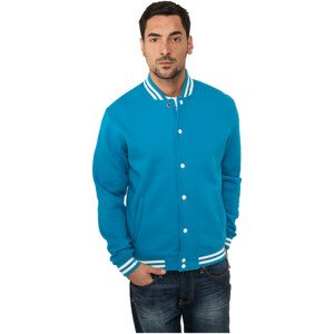 Urban Classics College Sweatjacket turquoise - S