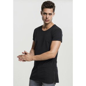 Urban Classics Long Shaped Side Zip Tee black - XL