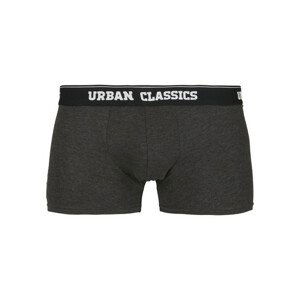 Urban Classics Men Boxer Shorts Double Pack black/charcoal - XXL