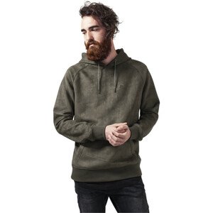 Urban Classics Imitation Suede Hoody olive - L