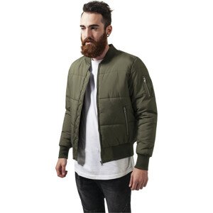 Urban Classics Basic Quilt Bomber Jacket olive - M