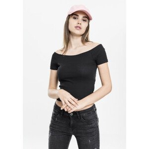 Urban Classics Ladies Off Shoulder Rib Tee black - XL