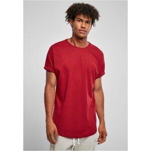 Urban Classics Long Shaped Turnup Tee brickred - S