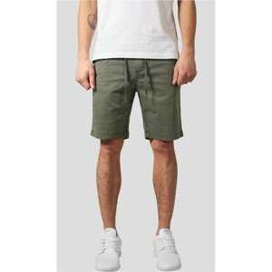 Urban Classics Stretch Twill Joggshorts olive - 3XL