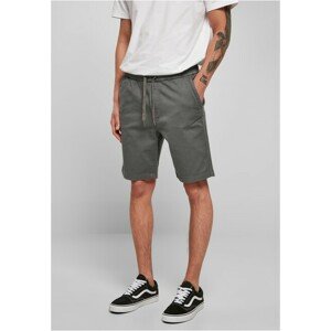 Urban Classics Stretch Twill Joggshorts lightasphalt - L