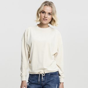 Urban Classics Ladies Oversized Velvet Crew sand - L