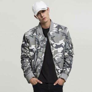 Bomberová bunda Urban Classics Vintage Camo Cotton Bomber Jacket snow camo - L