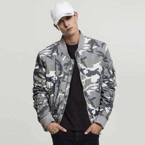 Bomberová bunda Urban Classics Vintage Camo Cotton Bomber Jacket snow camo - M