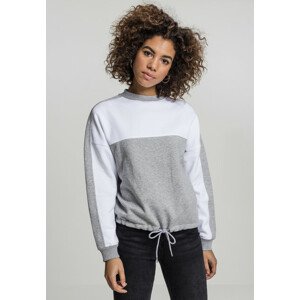 Urban Classics Ladies Oversize 2-Tone Stripe Crew grey/white - S