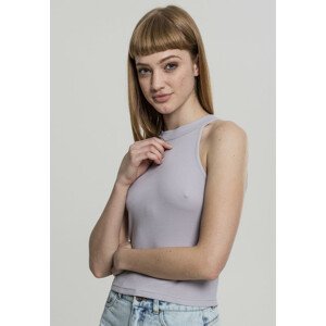 Urban Classics Ladies Rib Turtelneck Cropped Top grey - M